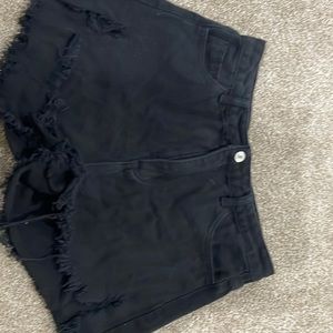 Black Jean shorts